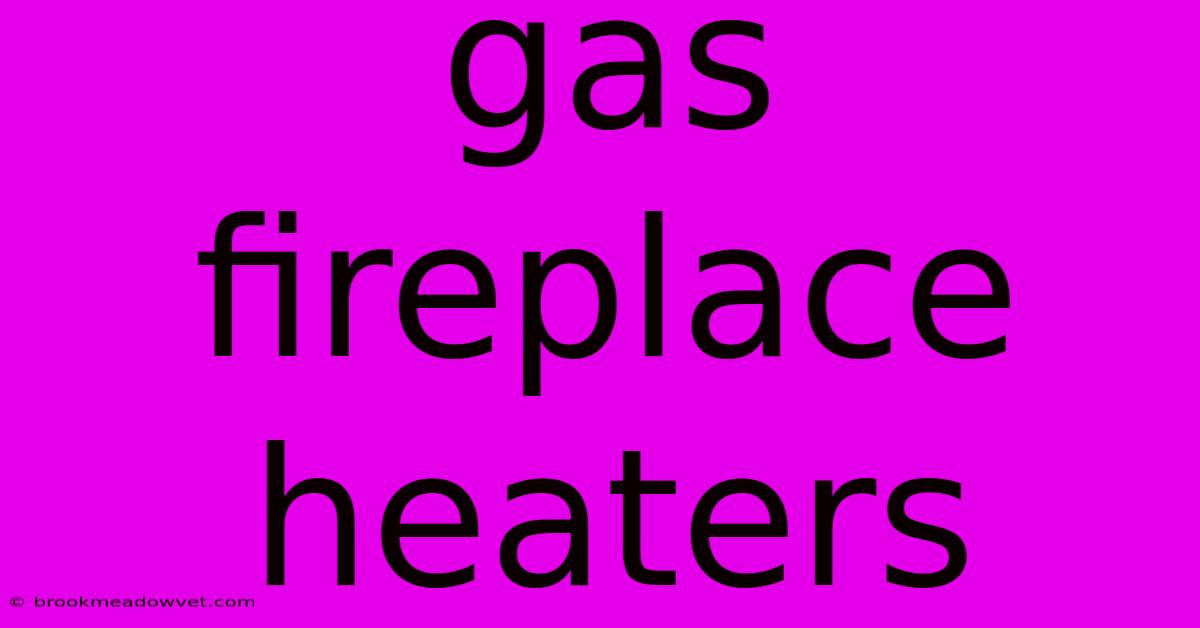 Gas Fireplace Heaters