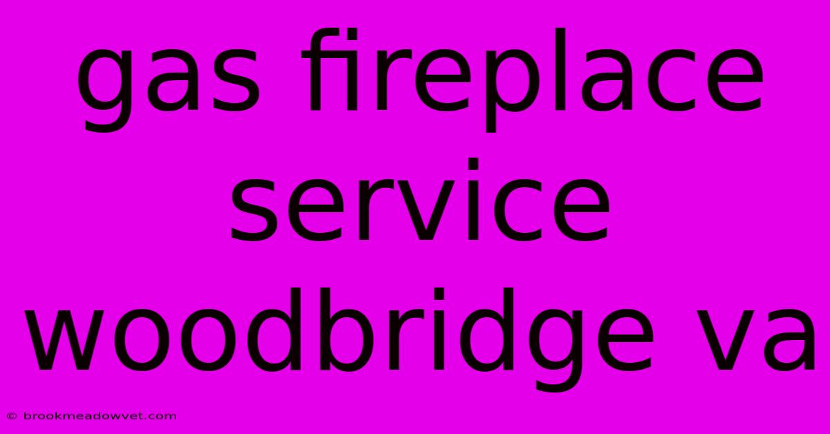 Gas Fireplace Service Woodbridge Va