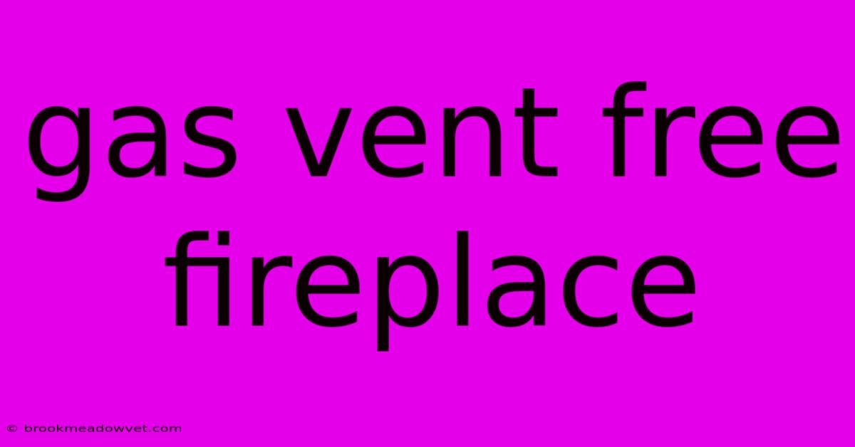 Gas Vent Free Fireplace