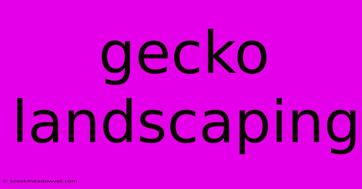 Gecko Landscaping