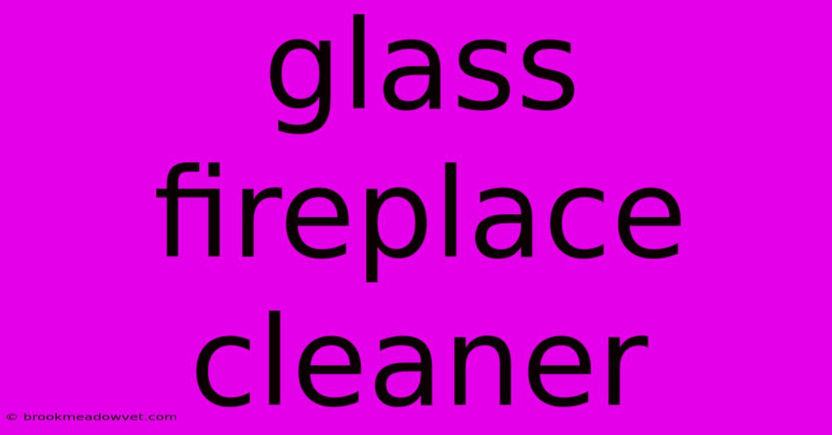 Glass Fireplace Cleaner