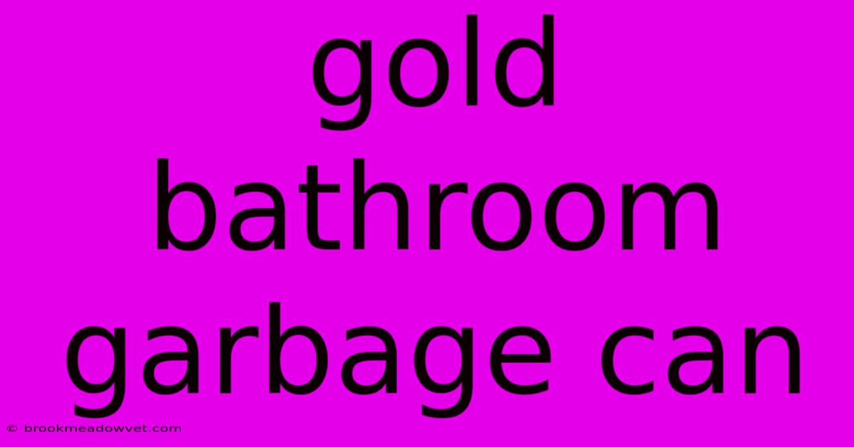 Gold Bathroom Garbage Can