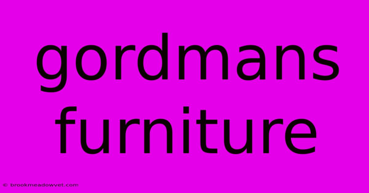 Gordmans Furniture