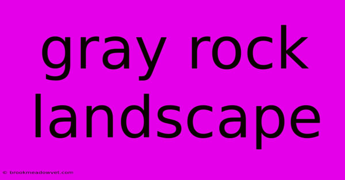 Gray Rock Landscape