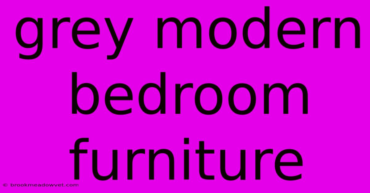 Grey Modern Bedroom Furniture