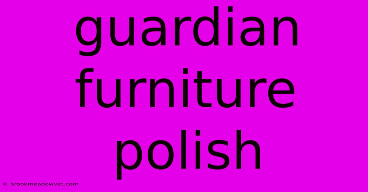 Guardian Furniture Polish