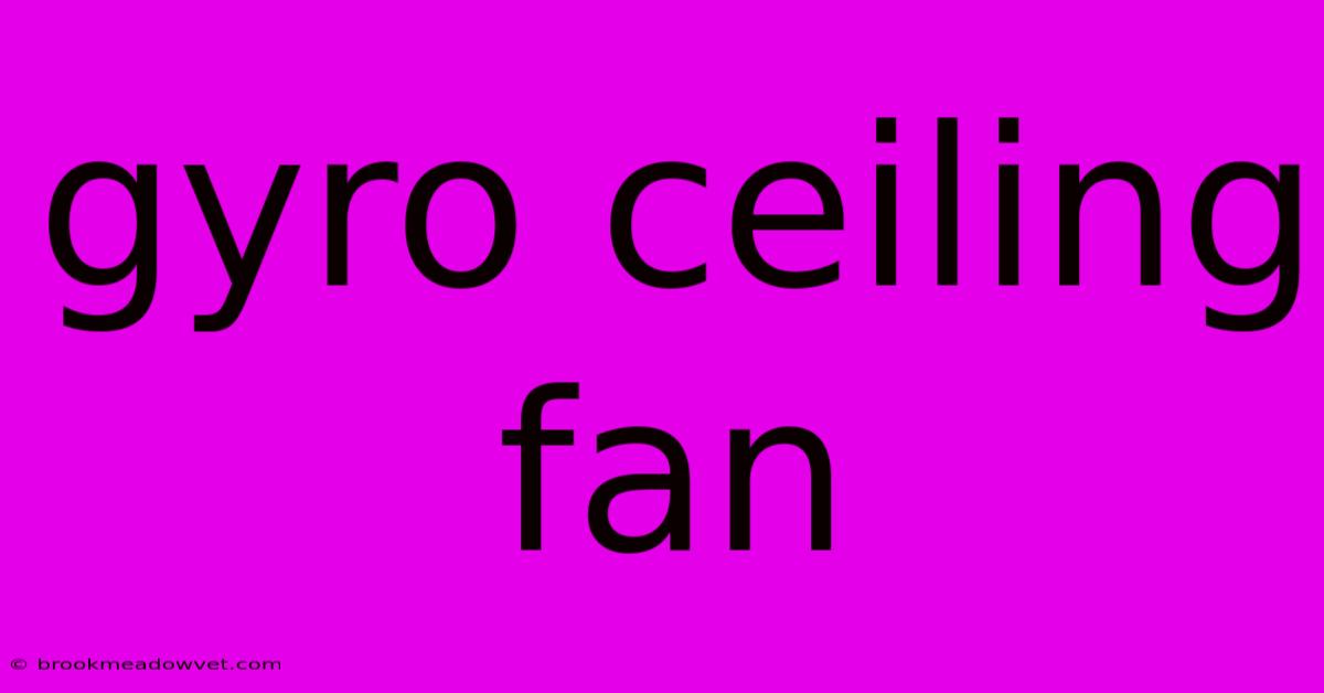 Gyro Ceiling Fan