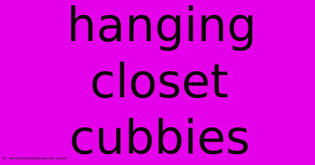 Hanging Closet Cubbies