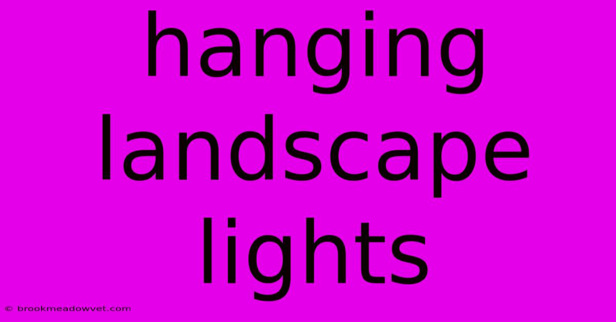 Hanging Landscape Lights