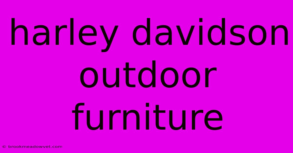 Harley Davidson Outdoor Furniture