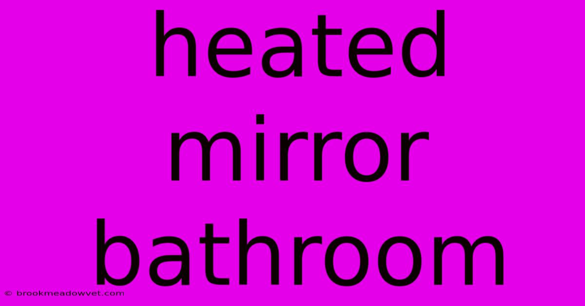 Heated Mirror Bathroom