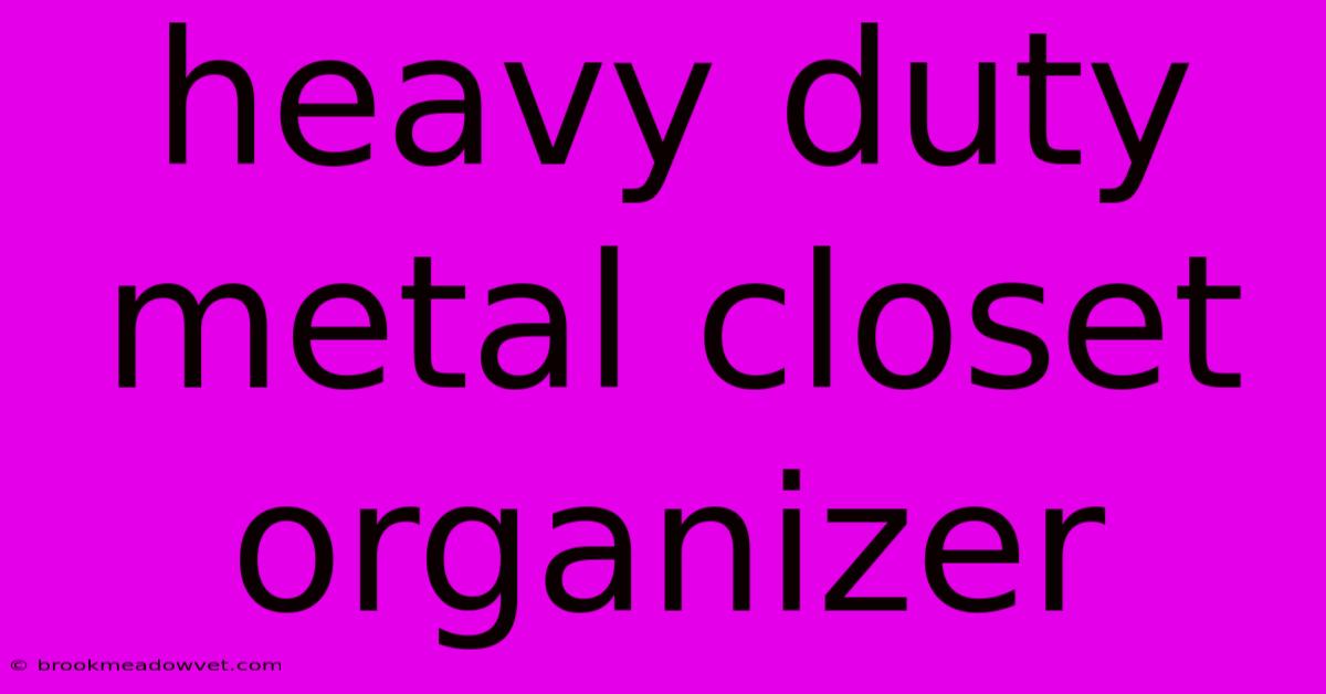 Heavy Duty Metal Closet Organizer