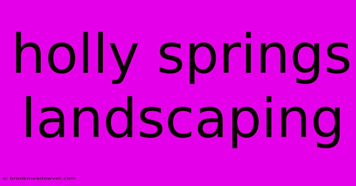 Holly Springs Landscaping