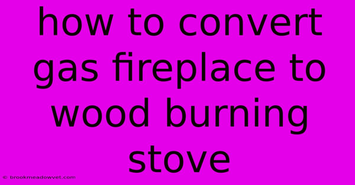 How To Convert Gas Fireplace To Wood Burning Stove