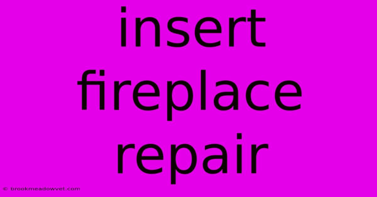 Insert Fireplace Repair