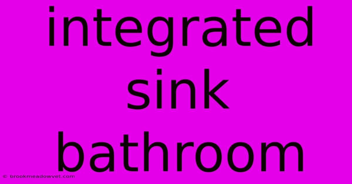 Integrated Sink Bathroom