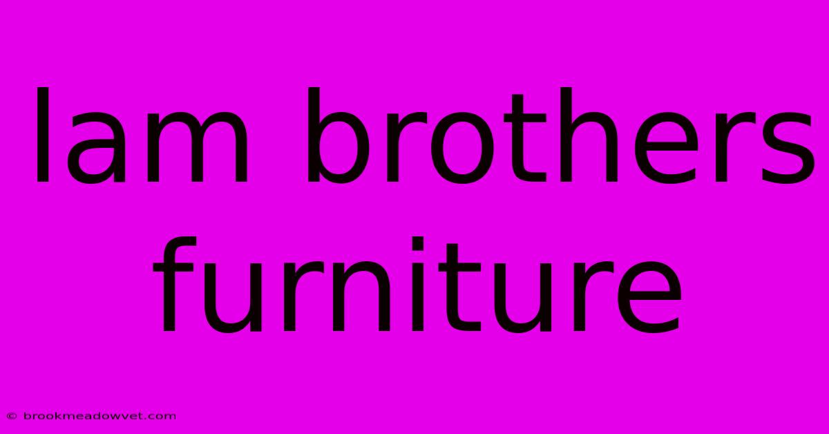 Lam Brothers Furniture