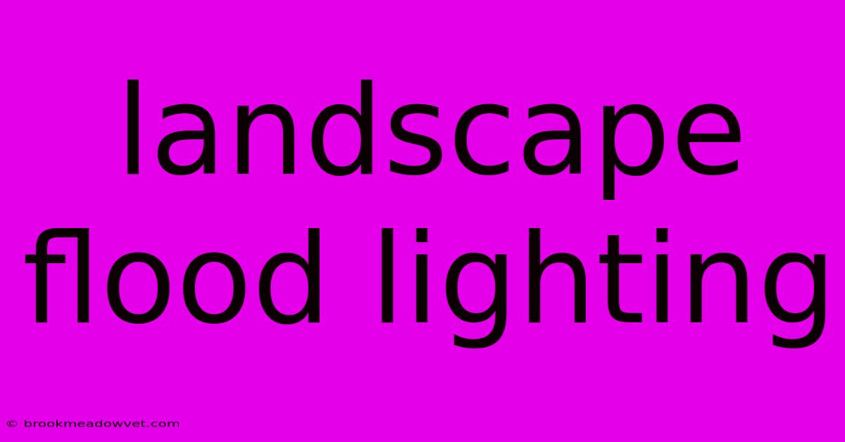 Landscape Flood Lighting