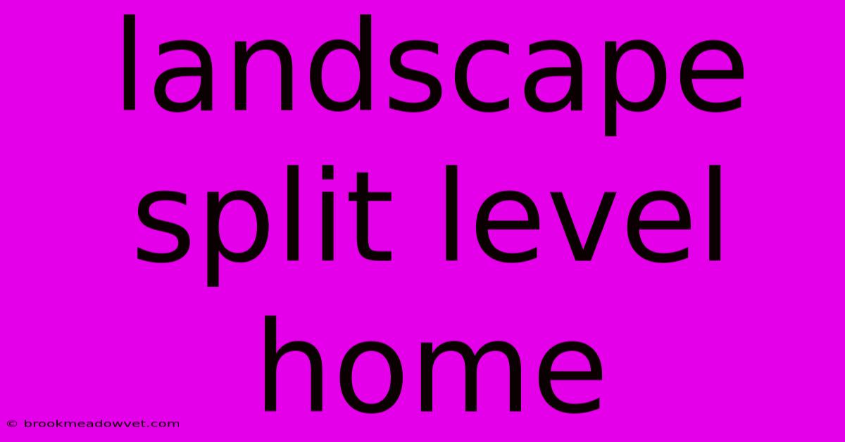 Landscape Split Level Home