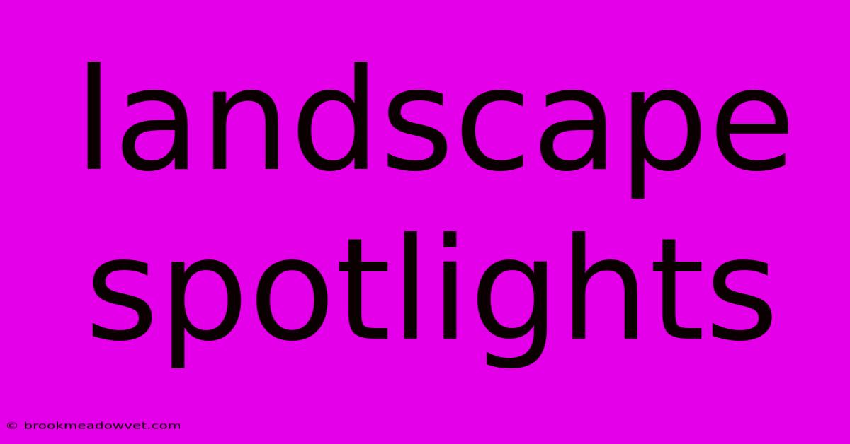 Landscape Spotlights