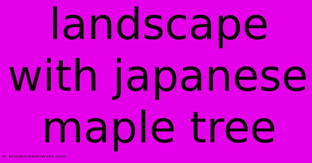 Landscape With Japanese Maple Tree