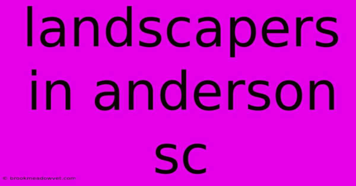 Landscapers In Anderson Sc