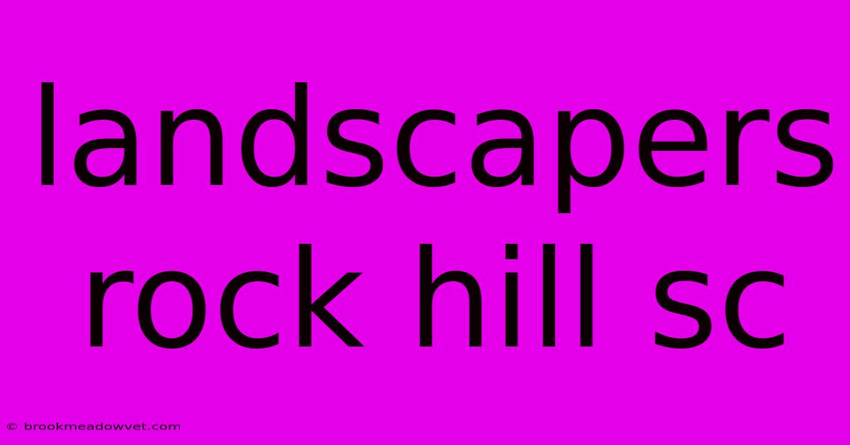 Landscapers Rock Hill Sc