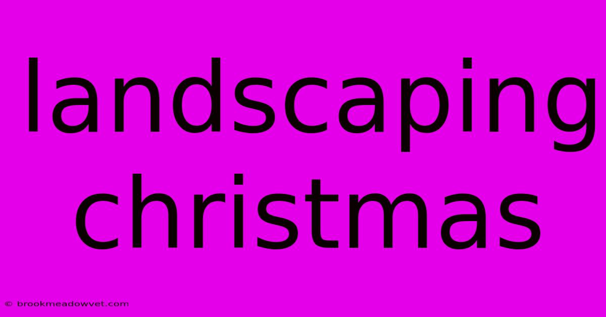 Landscaping Christmas