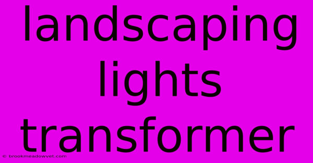 Landscaping Lights Transformer