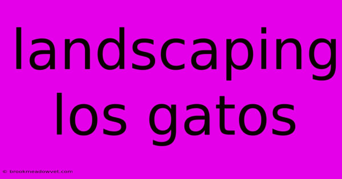 Landscaping Los Gatos