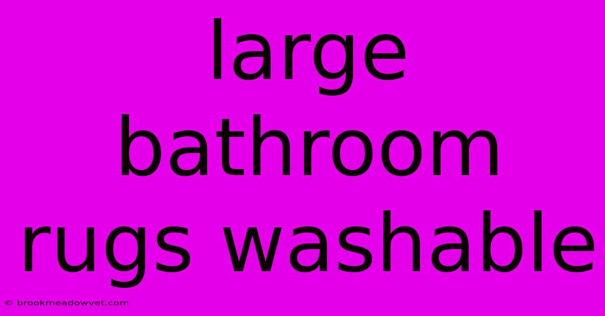 Large Bathroom Rugs Washable