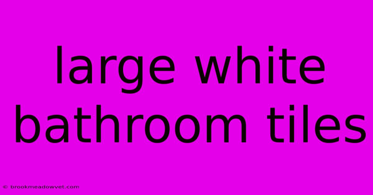 Large White Bathroom Tiles