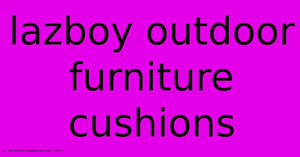 Lazboy Outdoor Furniture Cushions