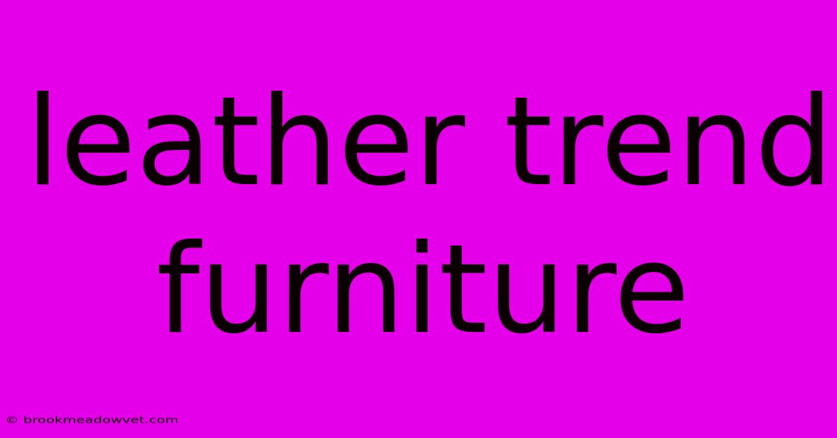 Leather Trend Furniture