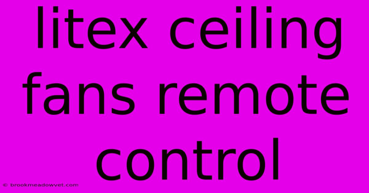 Litex Ceiling Fans Remote Control