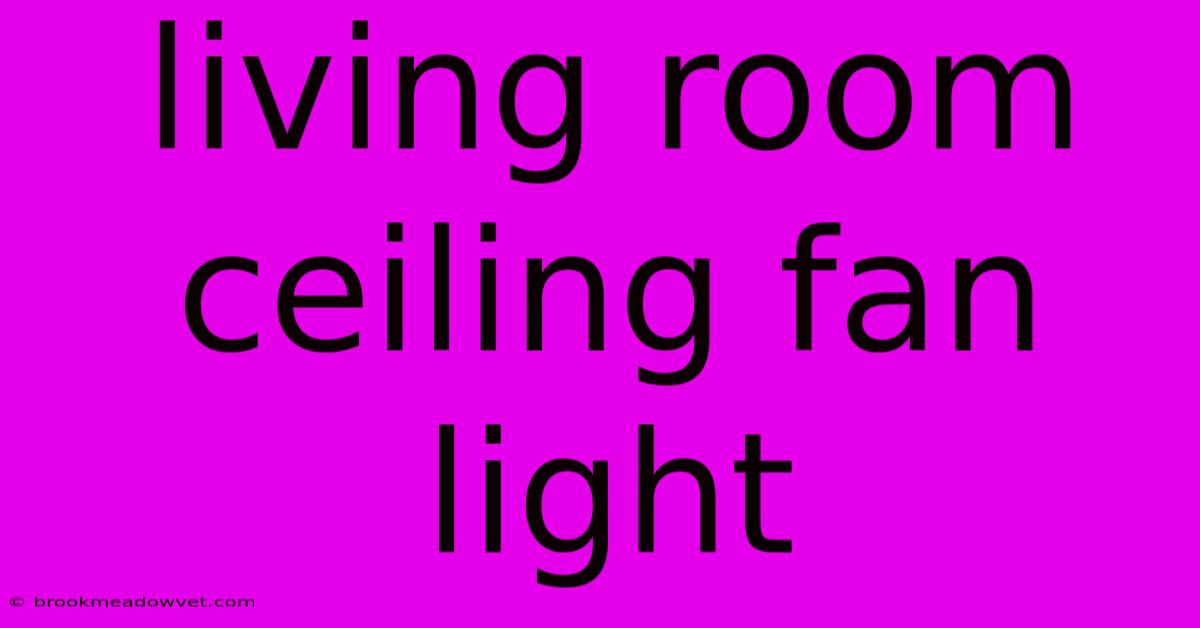 Living Room Ceiling Fan Light