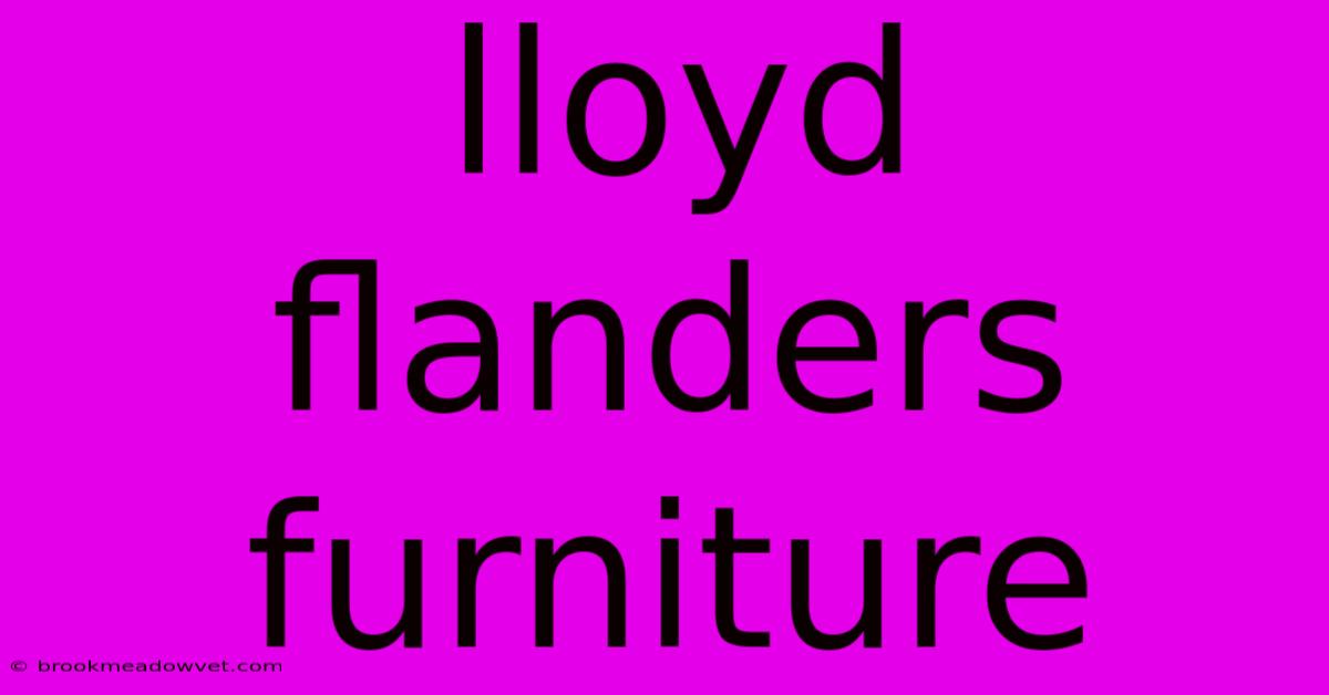 Lloyd Flanders Furniture