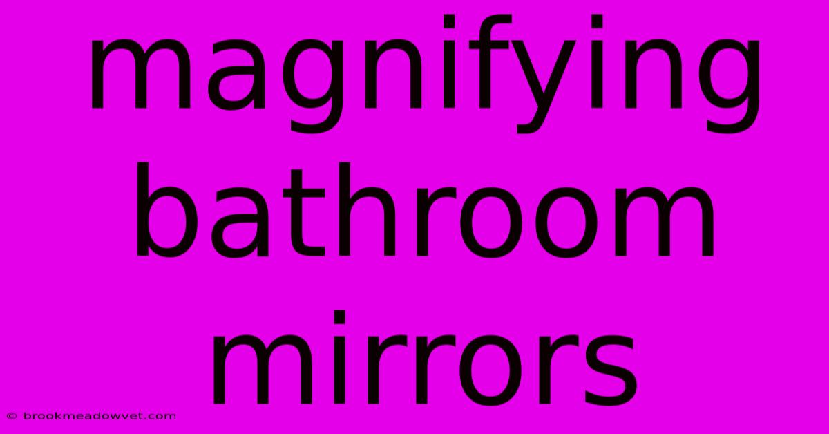 Magnifying Bathroom Mirrors