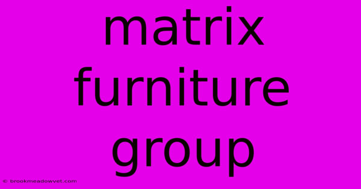 Matrix Furniture Group