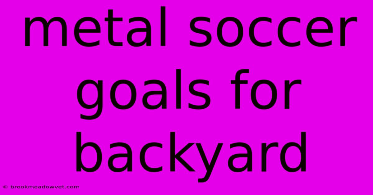 Metal Soccer Goals For Backyard