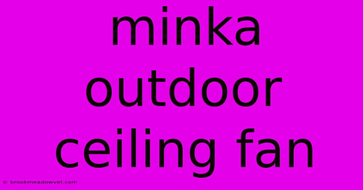 Minka Outdoor Ceiling Fan