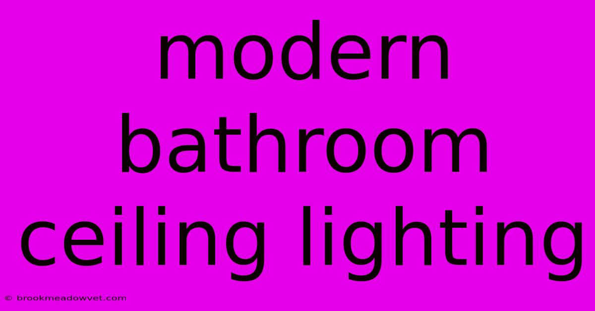 Modern Bathroom Ceiling Lighting