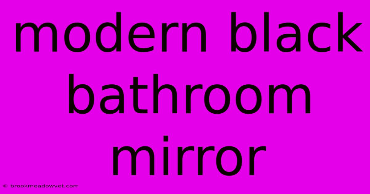 Modern Black Bathroom Mirror