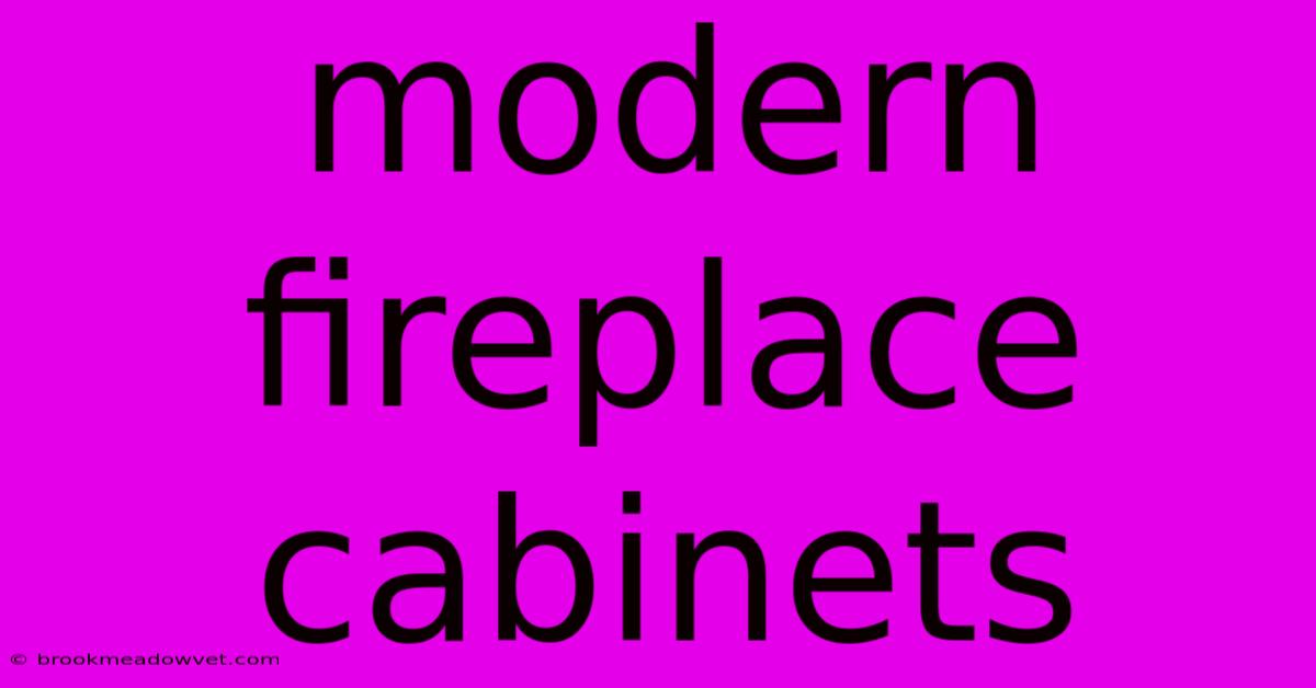 Modern Fireplace Cabinets