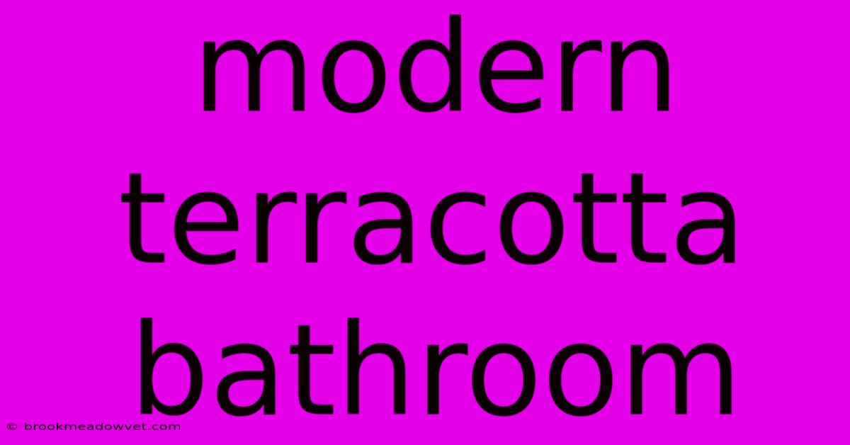 Modern Terracotta Bathroom