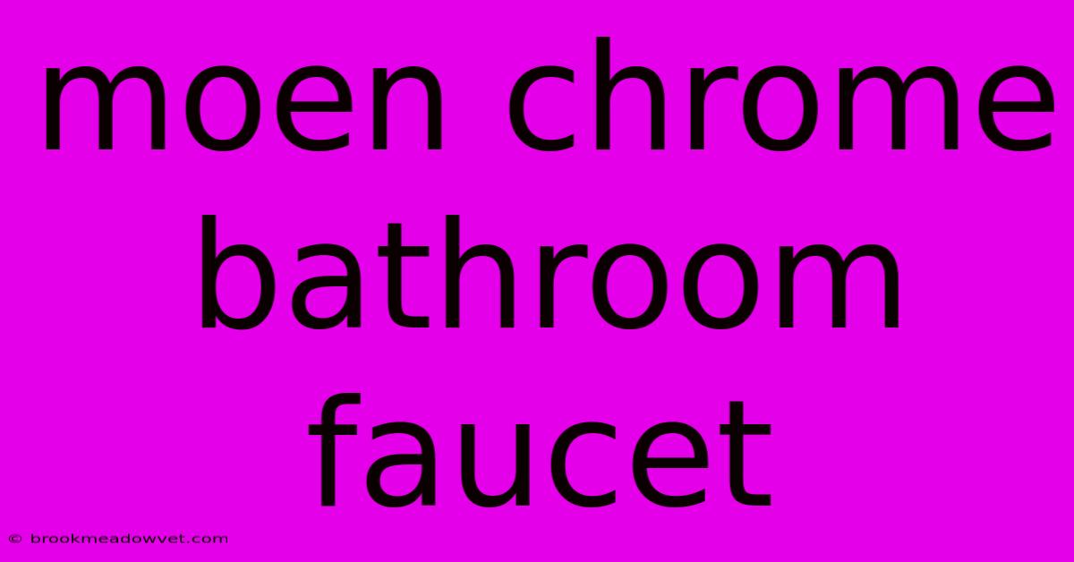 Moen Chrome Bathroom Faucet