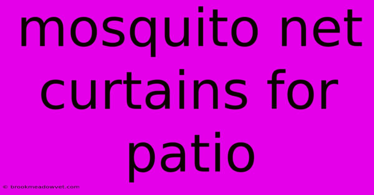 Mosquito Net Curtains For Patio