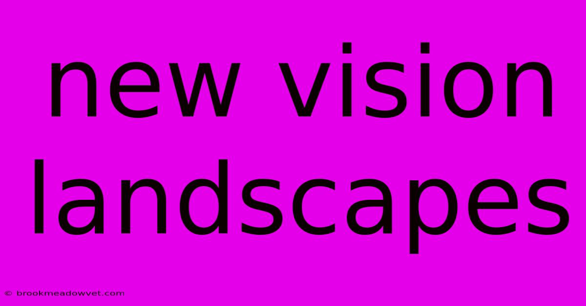 New Vision Landscapes