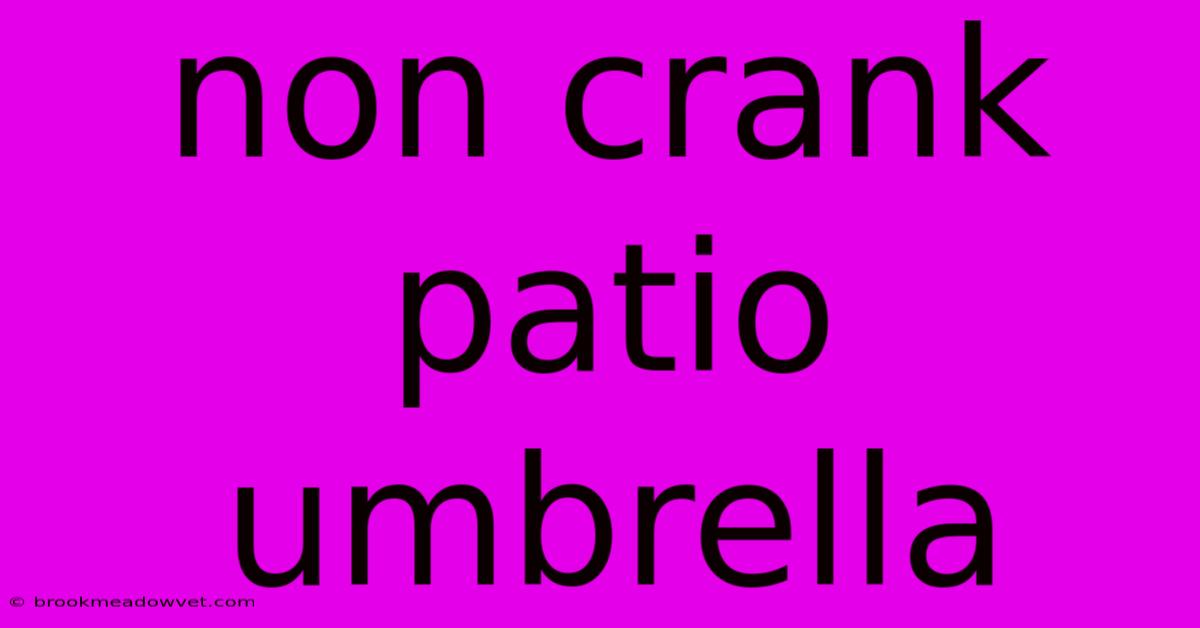 Non Crank Patio Umbrella