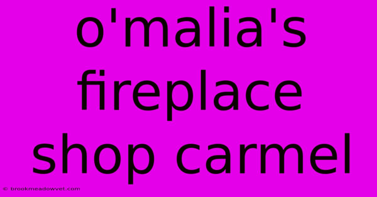 O'malia's Fireplace Shop Carmel